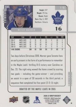 2020-21 Upper Deck MVP - Colors and Contours #15 Mitch Marner Back
