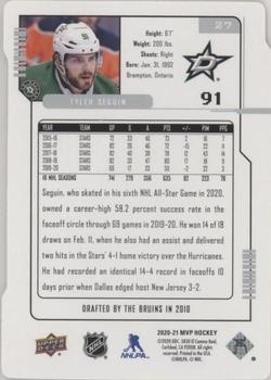 2020-21 Upper Deck MVP - Colors and Contours #27 Tyler Seguin Back
