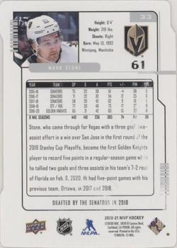 2020-21 Upper Deck MVP - Colors and Contours #33 Mark Stone Back