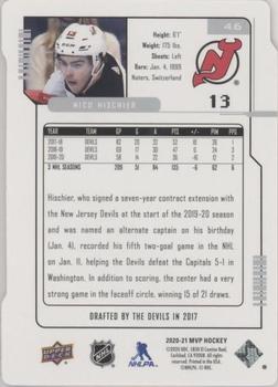 2020-21 Upper Deck MVP - Colors and Contours #46 Nico Hischier Back