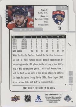 2020-21 Upper Deck MVP - Colors and Contours #77 Keith Yandle Back