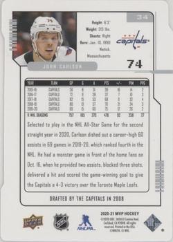 2020-21 Upper Deck MVP - Colors and Contours Green #34 John Carlson Back