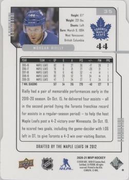 2020-21 Upper Deck MVP - Colors and Contours Green #35 Morgan Rielly Back