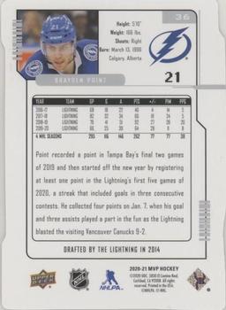 2020-21 Upper Deck MVP - Colors and Contours Green #36 Brayden Point Back