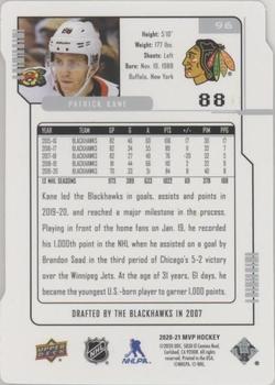 2020-21 Upper Deck MVP - Colors and Contours Green #96 Patrick Kane Back