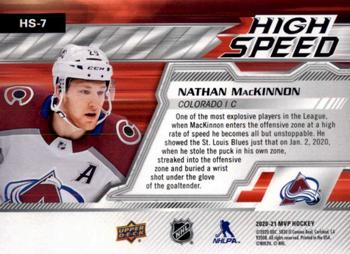 2020-21 Upper Deck MVP - High Speed #HS-7 Nathan MacKinnon Back