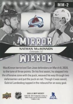 2020-21 Upper Deck MVP - Mirror Mirror Variation #MM-2 Nathan MacKinnon Back