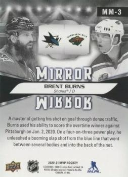 2020-21 Upper Deck MVP - Mirror Mirror Variation #MM-3 Brent Burns Back