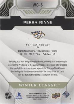 2020-21 Upper Deck MVP - Variant Winter Classic #WC-6 Pekka Rinne Back
