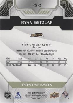 2020-21 Upper Deck MVP - Variant Post Season #PS-2 Ryan Getzlaf Back