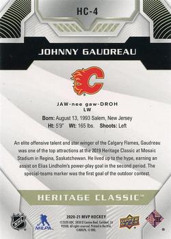 2020-21 Upper Deck MVP - Variant Heritage Classic #HC-4 Johnny Gaudreau Back