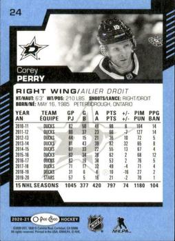 2020-21 O-Pee-Chee - Blue #24 Corey Perry Back