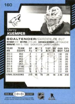 2020-21 O-Pee-Chee - Blue #160 Darcy Kuemper Back