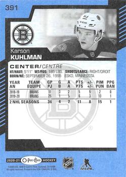 2020-21 O-Pee-Chee - Blue #391 Karson Kuhlman Back