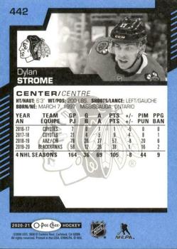 2020-21 O-Pee-Chee - Blue #442 Dylan Strome Back
