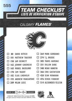 2020-21 O-Pee-Chee - Blue #555 Calgary Flames Back