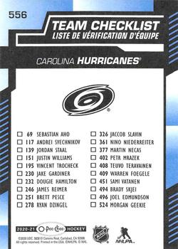 2020-21 O-Pee-Chee - Blue #556 Carolina Hurricanes Back