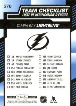 2020-21 O-Pee-Chee - Blue #576 Tampa Bay Lightning Back