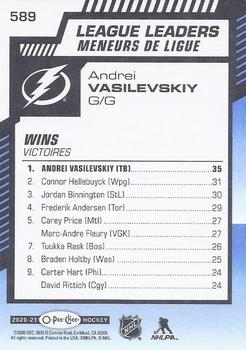 2020-21 O-Pee-Chee - Blue #589 Andrei Vasilevskiy Back