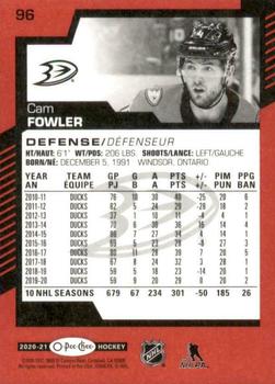 2020-21 O-Pee-Chee - Red #96 Cam Fowler Back