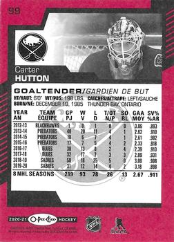 2020-21 O-Pee-Chee - Red #99 Carter Hutton Back