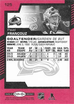 2020-21 O-Pee-Chee - Red #125 Pavel Francouz Back