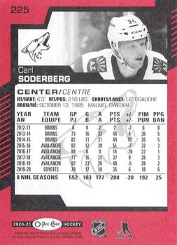 2020-21 O-Pee-Chee - Red #225 Carl Soderberg Back