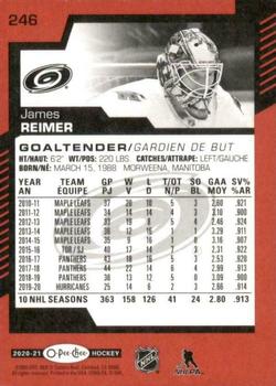2020-21 O-Pee-Chee - Red #246 James Reimer Back