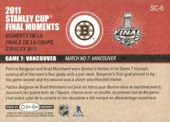 2020-21 O-Pee-Chee - 2011 Stanley Cup Final Moments #SC-6 Brad Marchand Back