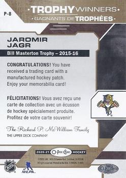 2020-21 O-Pee-Chee - Trophy Patches #P-8 Jaromir Jagr Back