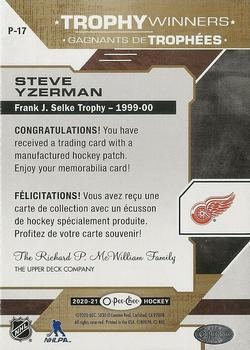 2020-21 O-Pee-Chee - Trophy Patches #P-17 Steve Yzerman Back