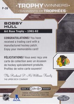 2020-21 O-Pee-Chee - Trophy Patches #P-39 Bobby Hull Back