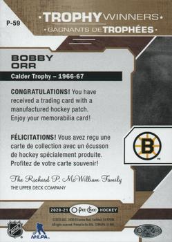 2020-21 O-Pee-Chee - Trophy Patches #P-59 Bobby Orr Back
