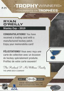 2020-21 O-Pee-Chee - Trophy Patches #P-71 Ryan O'Reilly Back