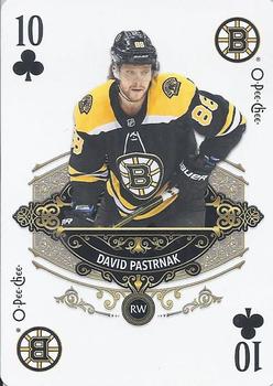2020-21 O-Pee-Chee - Playing Cards #10♣ David Pastrnak Front