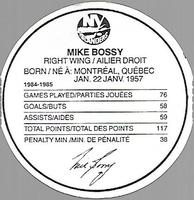 1985-86 Kellogg's Accordion Discs #NNO Mike Bossy Back
