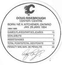 1985-86 Kellogg's Accordion Discs #NNO Doug Risebrough Back