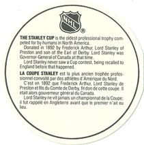 1985-86 Kellogg's Accordion Discs #NNO Stanley Cup Back