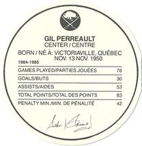 1985-86 Kellogg's Accordion Discs #NNO Gilbert Perreault Back