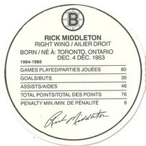 1985-86 Kellogg's Accordion Discs #NNO Rick Middleton Back