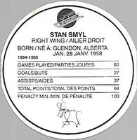 1985-86 Kellogg's Accordion Discs #NNO Stan Smyl Back