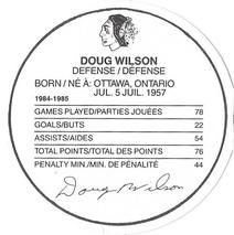 1985-86 Kellogg's Accordion Discs #NNO Doug Wilson Back