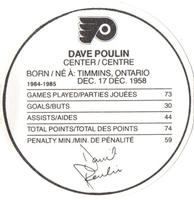 1985-86 Kellogg's Accordion Discs #NNO Dave Poulin Back