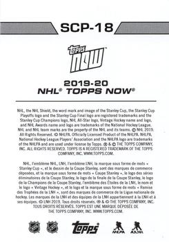 2019-20 Topps Now NHL Stickers - Stanley Cup Playoffs #SCP-18 Shea Weber Back