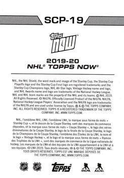 2019-20 Topps Now NHL Stickers - Stanley Cup Playoffs #SCP-19 Quinn Hughes Back