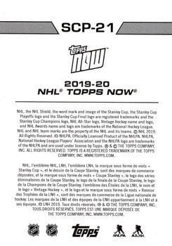 2019-20 Topps Now NHL Stickers - Stanley Cup Playoffs #SCP-21 Dillon Dube Back