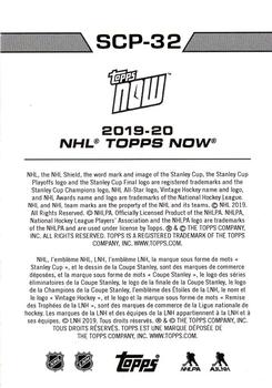 2019-20 Topps Now NHL Stickers - Stanley Cup Playoffs #SCP-32 Nicolas Aube-Kubel Back
