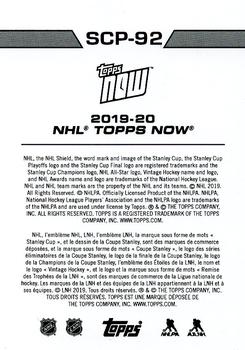 2019-20 Topps Now NHL Stickers - Stanley Cup Playoffs #SCP-92 Carter Hart Back
