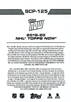 2019-20 Topps Now NHL Stickers - Stanley Cup Playoffs #SCP-125 Quinn Hughes Back