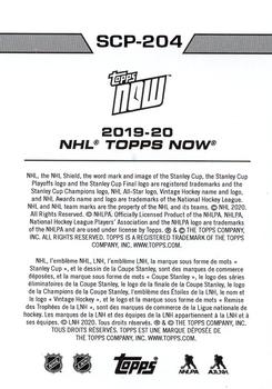 2019-20 Topps Now NHL Stickers - Stanley Cup Playoffs #SCP-204 Tampa Bay Lightning Back